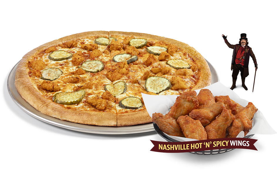 New Nashville Hot 'N' Spicy Chicken Pizza & Wings image
